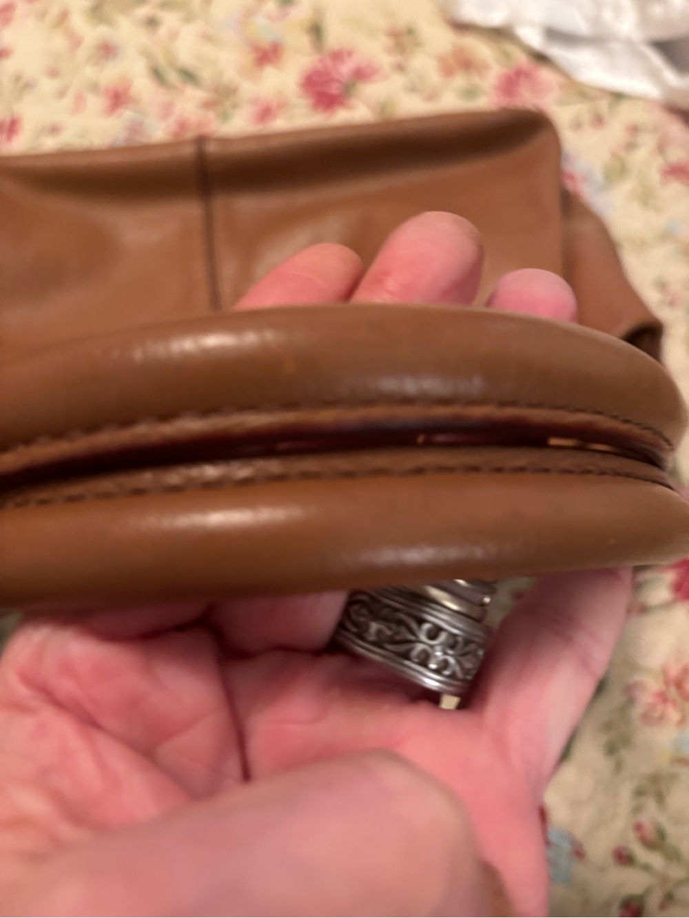 kate spade Cognac Brown Leather Tote with Matching Zip Wallet - Picture 5 of 14